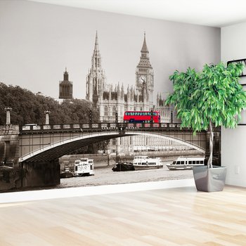 Fototapeta - Londyn, most, autobus