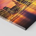 Obraz na płótnie - miasto, noc, woda