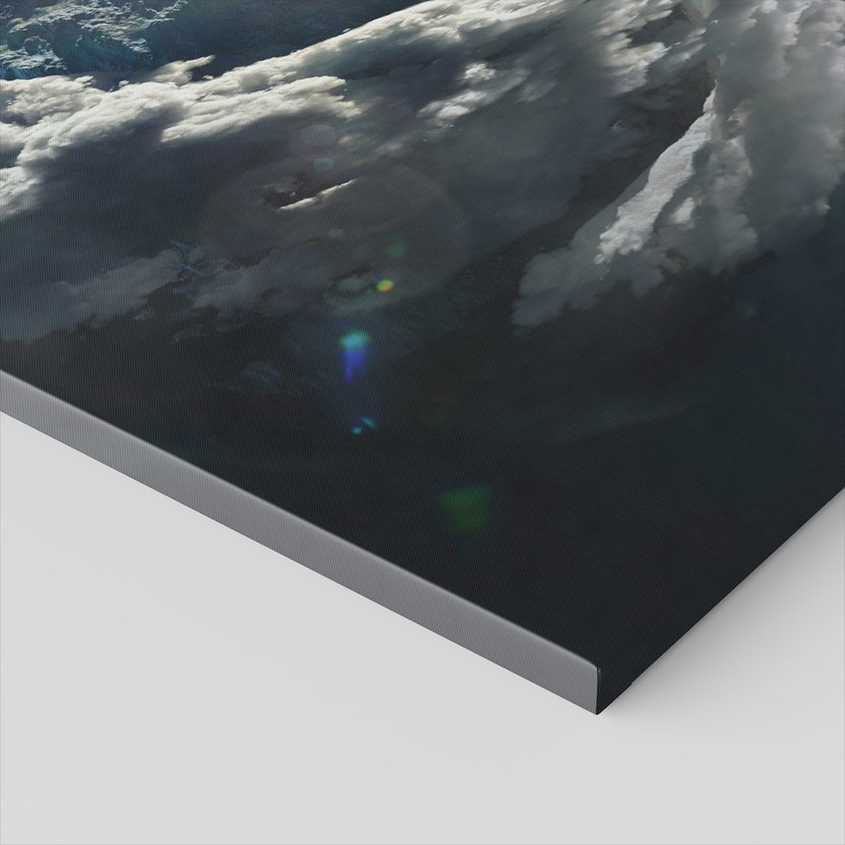 Obraz na płótnie - planeta, chmury, kosmos