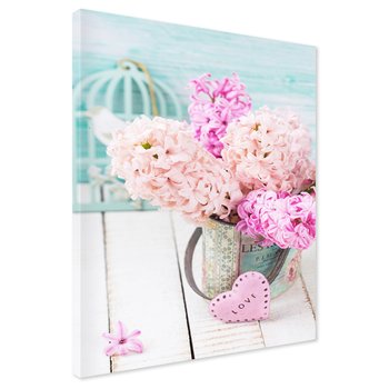 Obraz na płótnie - kwiaty, różowy, pastelowy