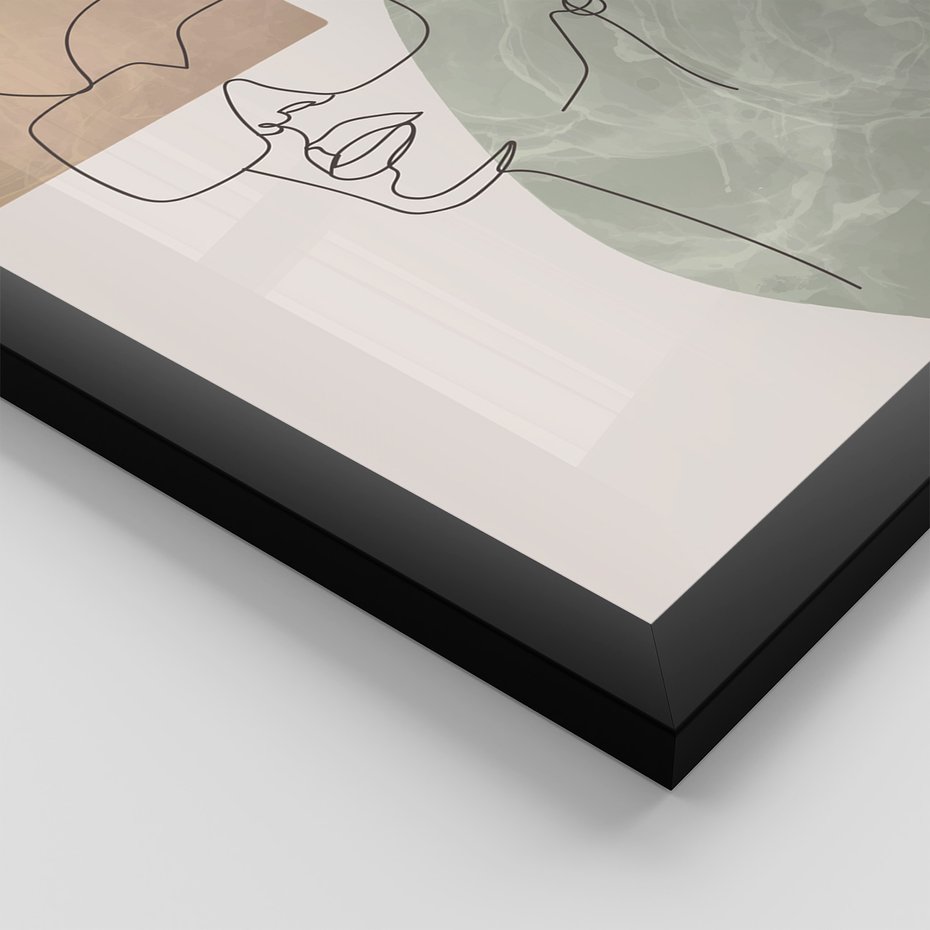 Zestaw obrazy w ramie, plakaty - portret, kobieta, abstrakcja - rama czarna