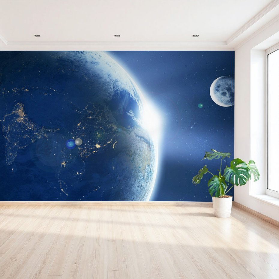 Fototapeta - ziemia, kosmos, przestrzeń