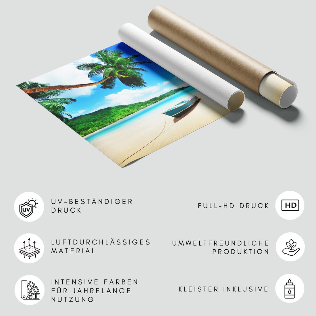 Fototapeta - plaża, morze, palma