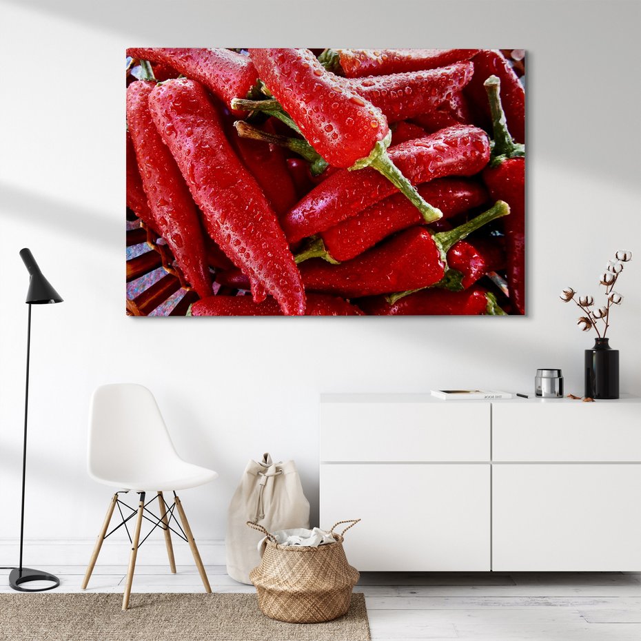 Obraz na płótnie - papryka, czerwona, warzywa