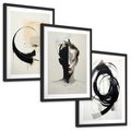 Zestaw obrazy w ramie, plakaty - abstrakcja,sztuka,nowoczesne - rama czarna