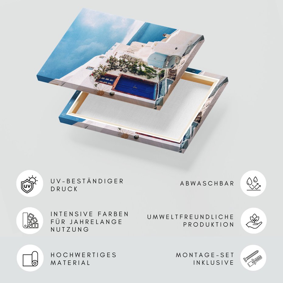 Obraz na płótnie - Santorini, Grecja, morze