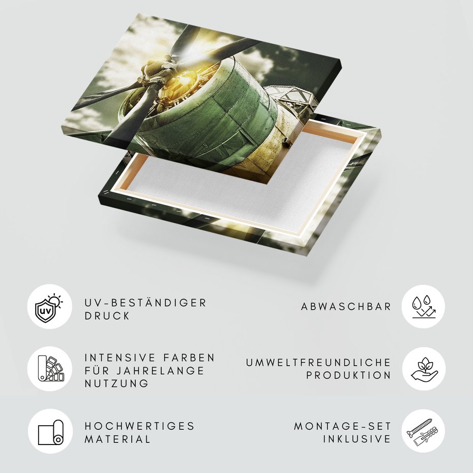 Obraz na płótnie - samolot, silnik, śmigło