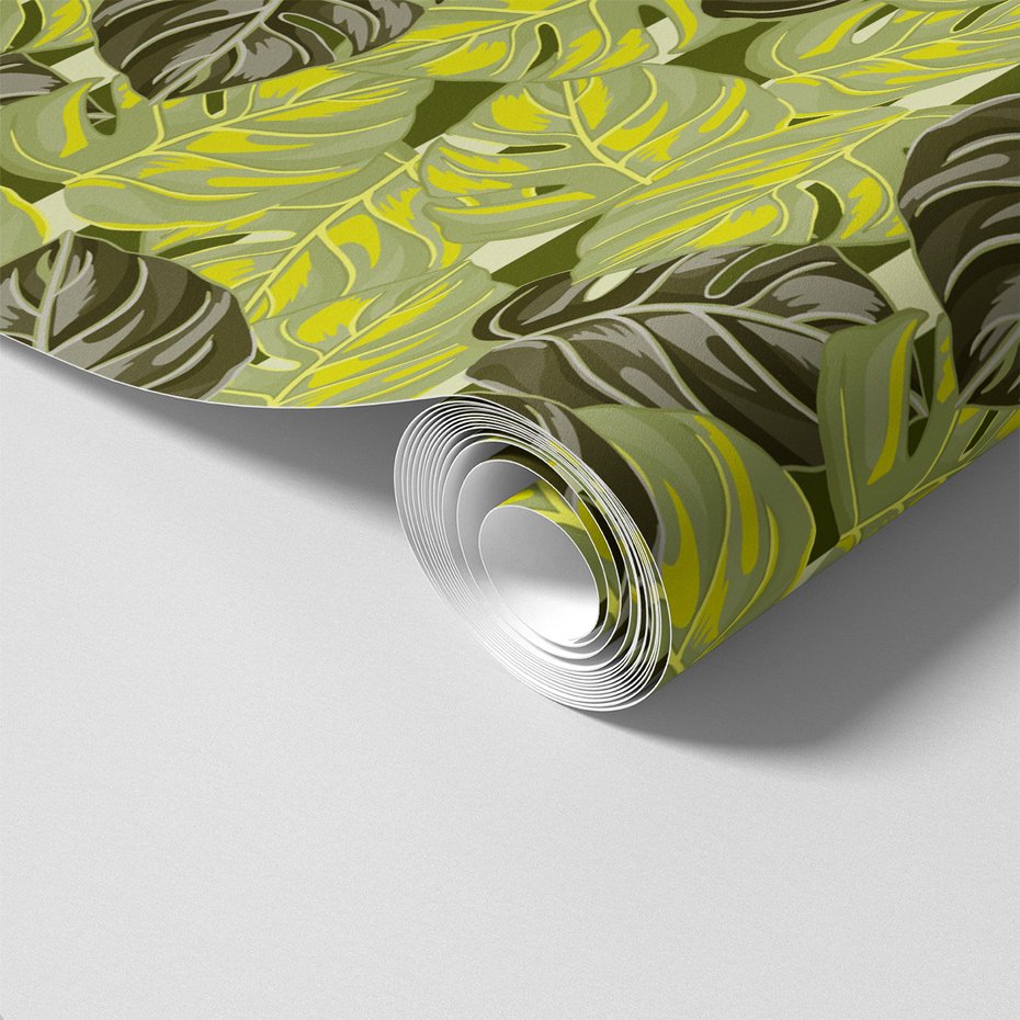 Tapeta - liście, monstera, tropikalny