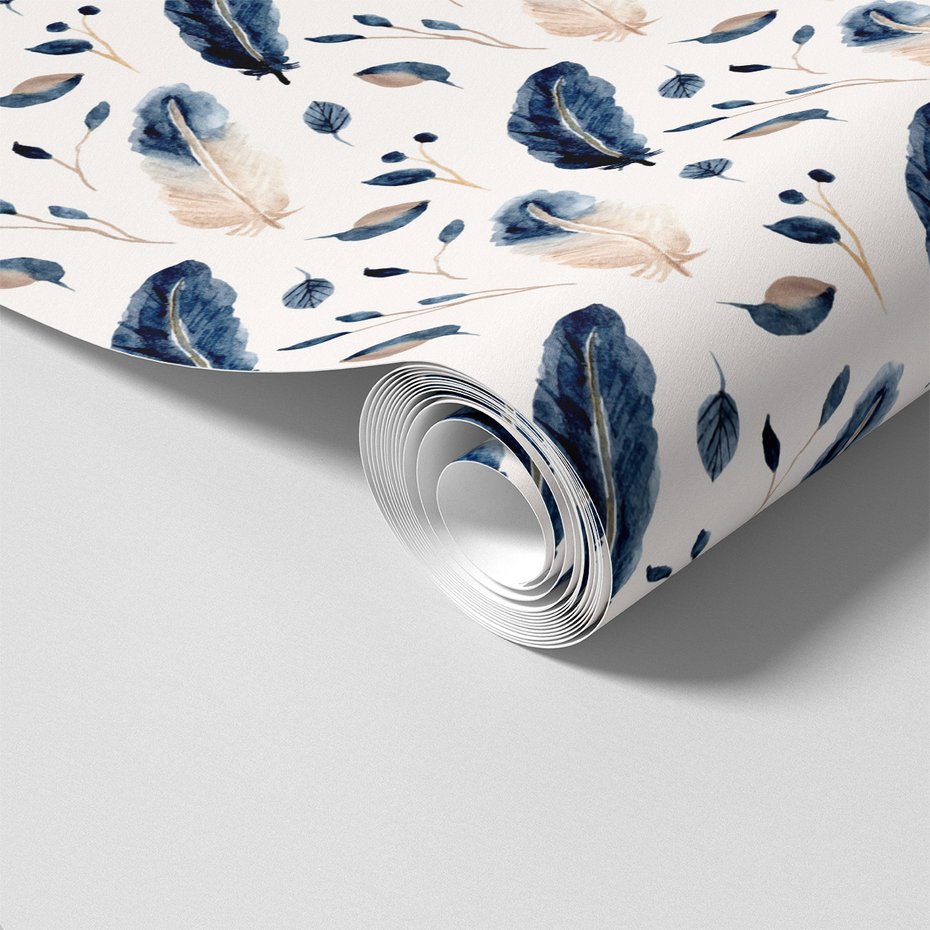 Tapeta - pióra, liście, gałązki