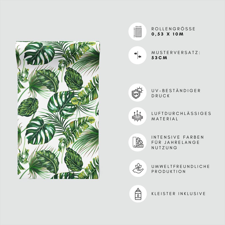 Tapeta - liście, tropiki, dżungla