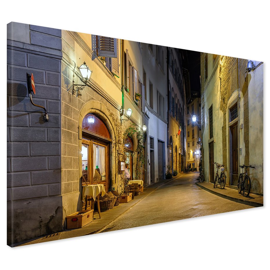 Obraz na płótnie - ulica, noc, miasto