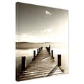 Obraz na płótnie - jezioro, pomost, woda