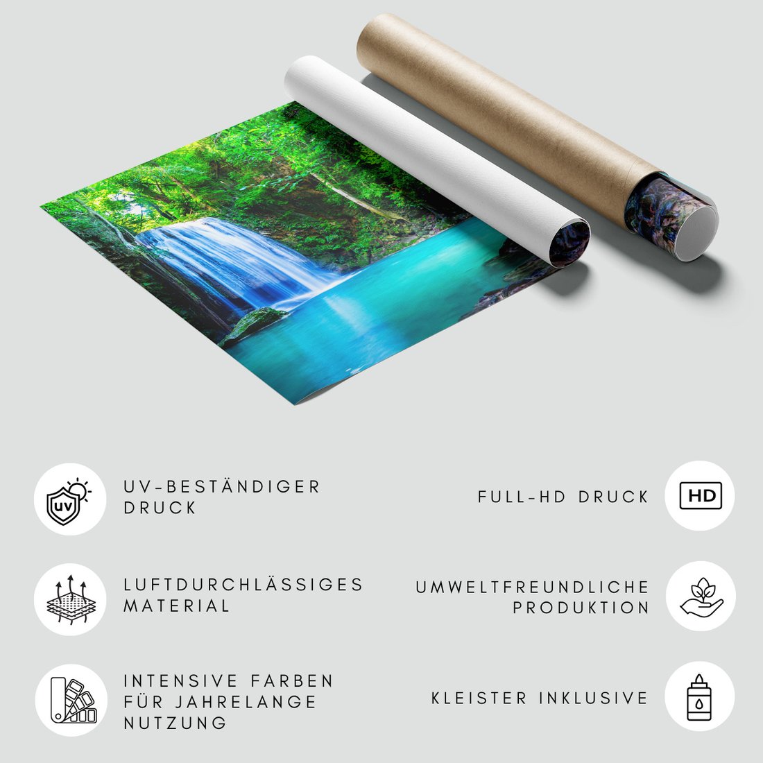 Fototapeta - wodospad, las, natura