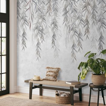 Fototapeta - beton, wiszące, liście