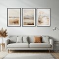 Zestaw obrazy w ramie, plakaty - krajobraz, abstrakcja, natura - rama czarna