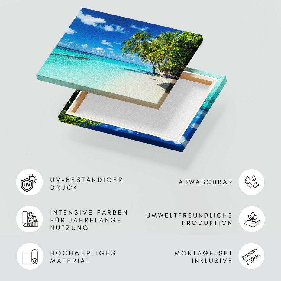 Obraz na płótnie - plaża, morze, palmy