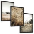Zestaw obrazy w ramie, plakaty - krajobraz, natura, dom - rama czarna