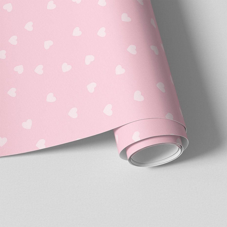 Tapeta - dziecięca, serca, tło,