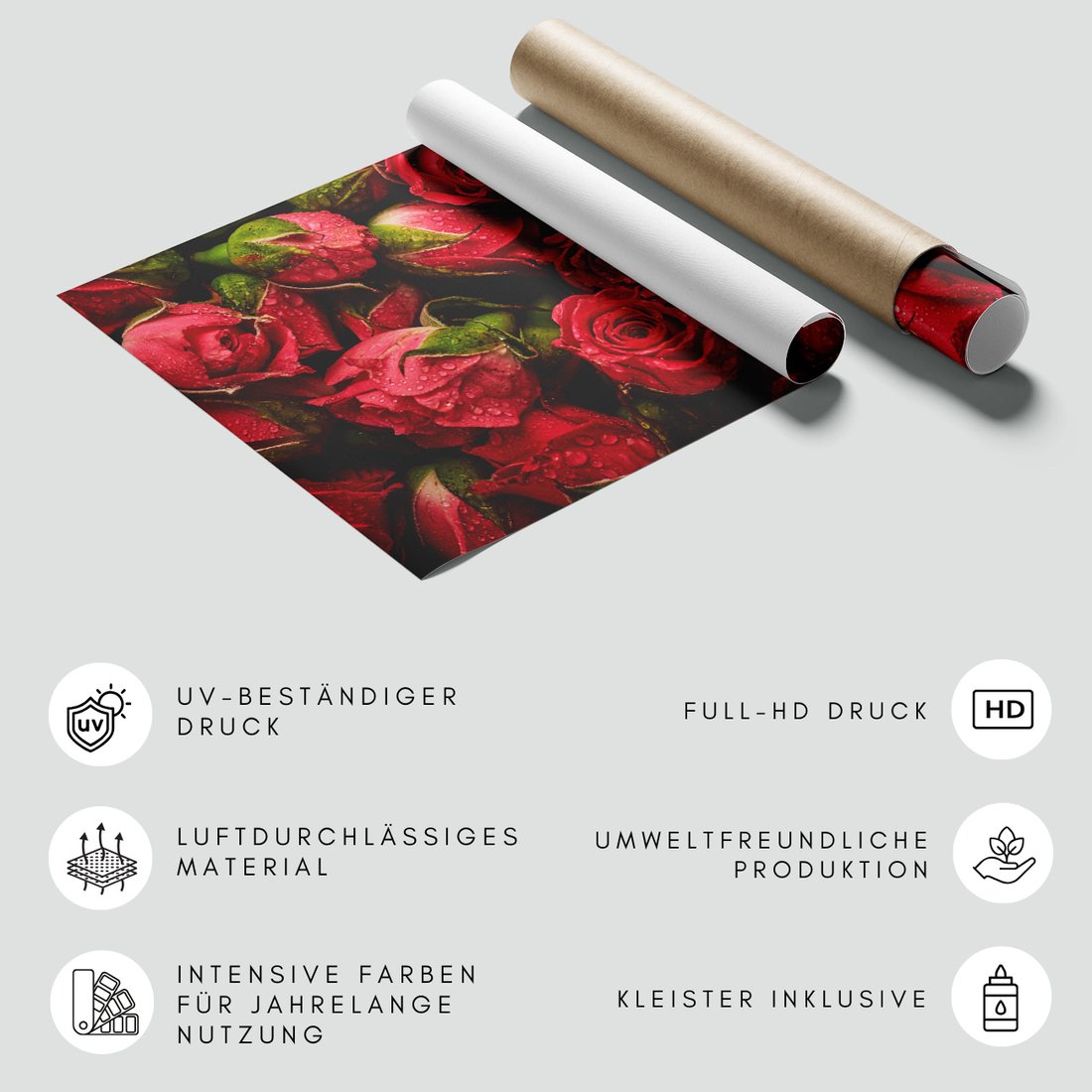 Fototapeta - róże, kwiaty, czerwone