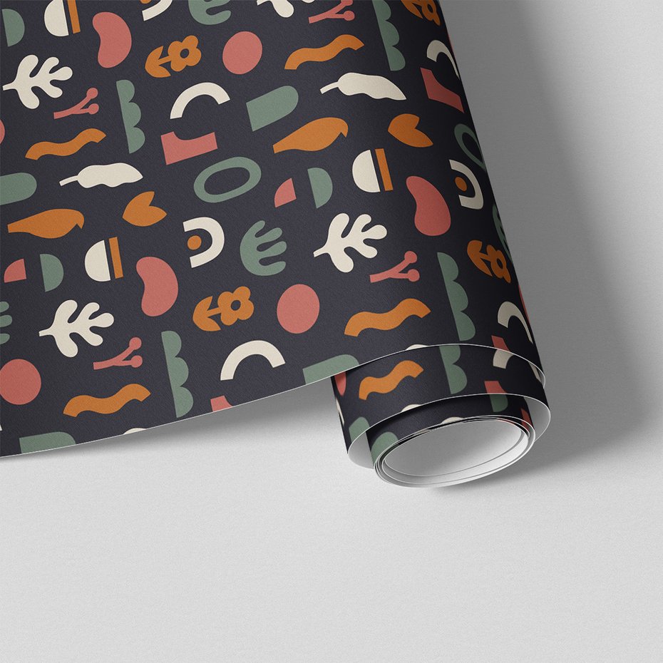 Tapeta - liście, kształty, abstrakcja