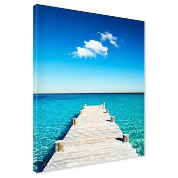 Obraz na płótnie - morze, pomost, woda