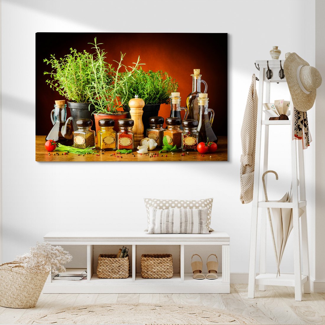 Obraz na płótnie - zioła, przyprawy, kuchnia