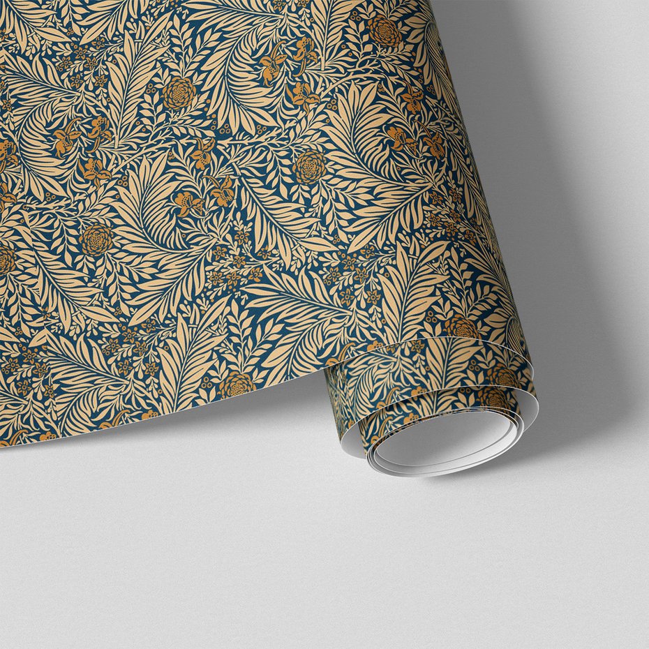 Tapeta - kwiaty, liście, ornamenty