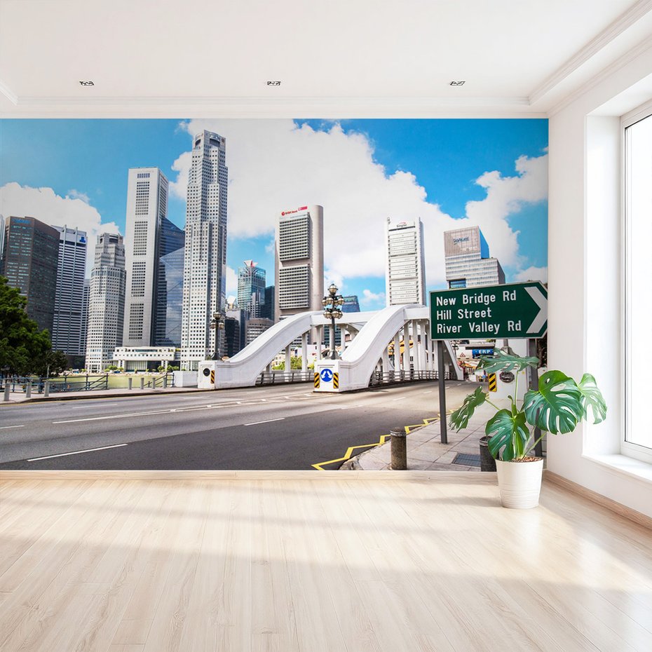 Fototapeta - miasto, most, budynki