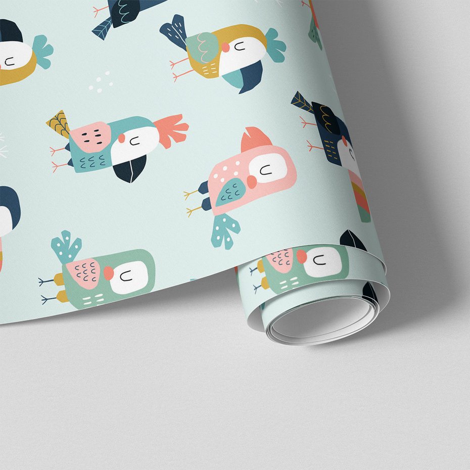 Tapeta - dziecięca, papuga, ptak, grafika