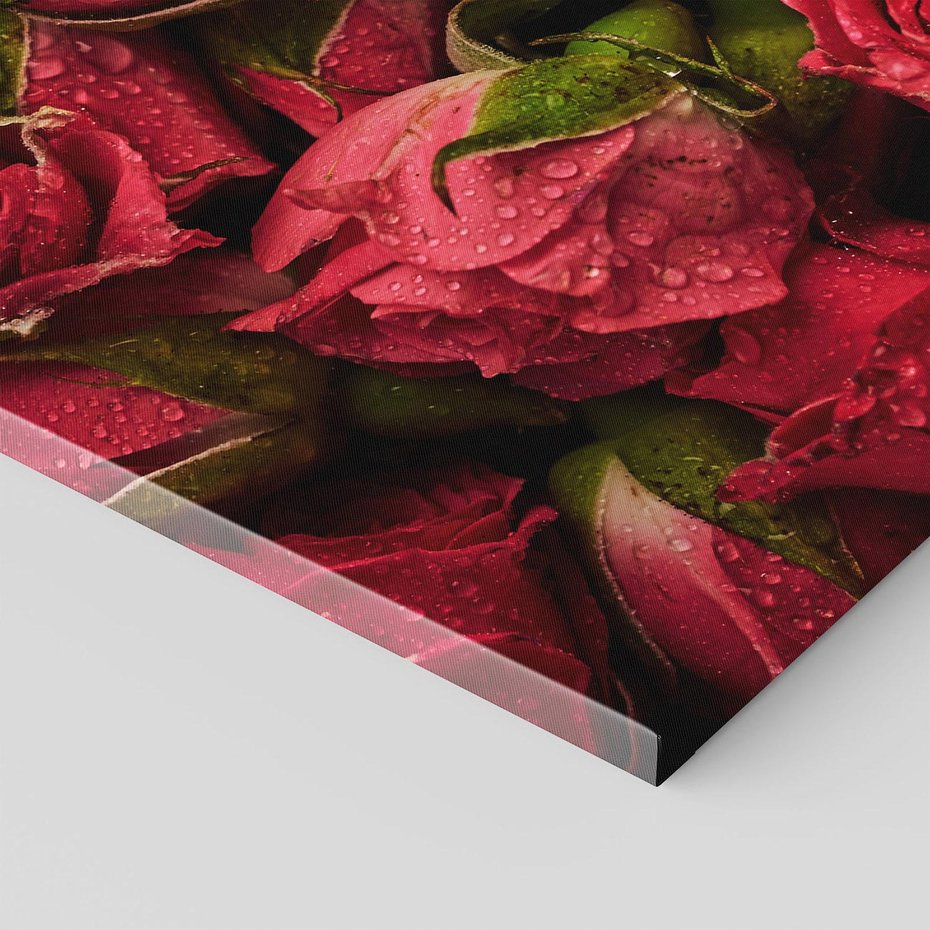 Obraz na płótnie - róże, kwiaty, czerwony