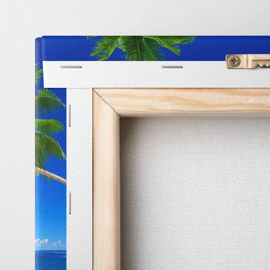 Obraz na płótnie - plaża, palmy, morze