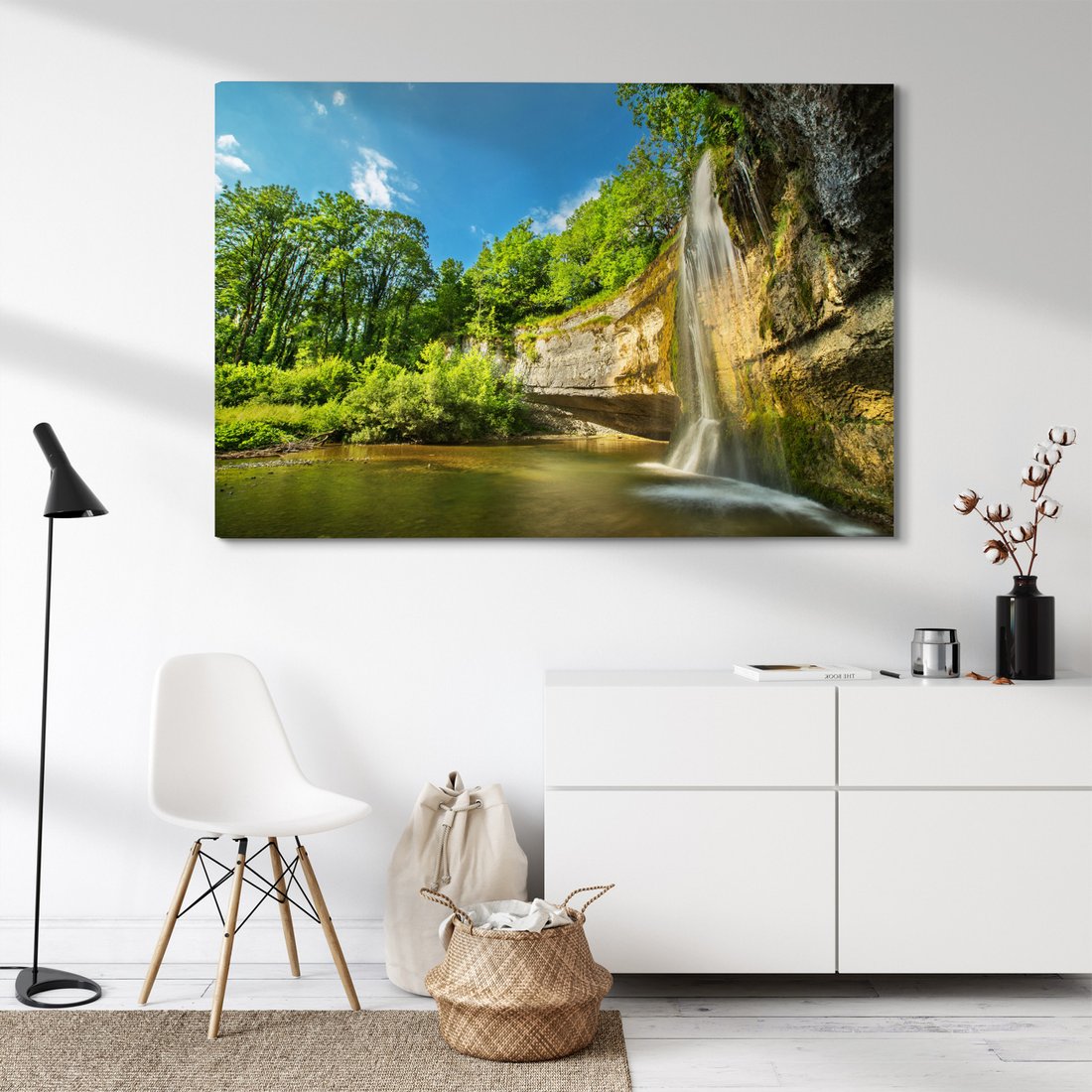 Obraz na płótnie - wodospad, krajobraz, natura