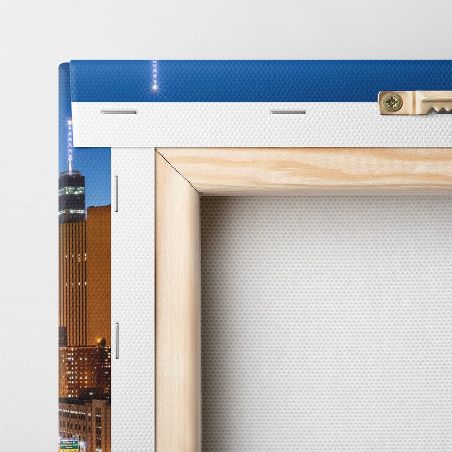 Obraz na płótnie - miasto, noc, budynki