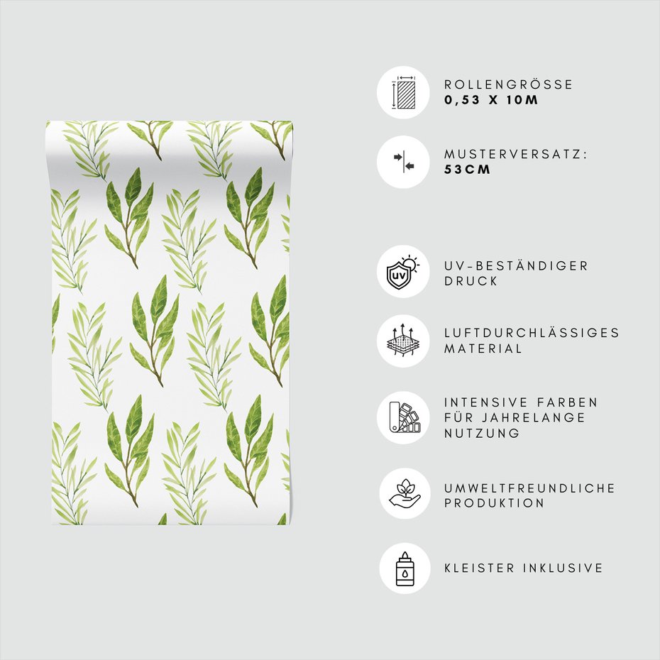 Tapeta - liście, gałązki, natura