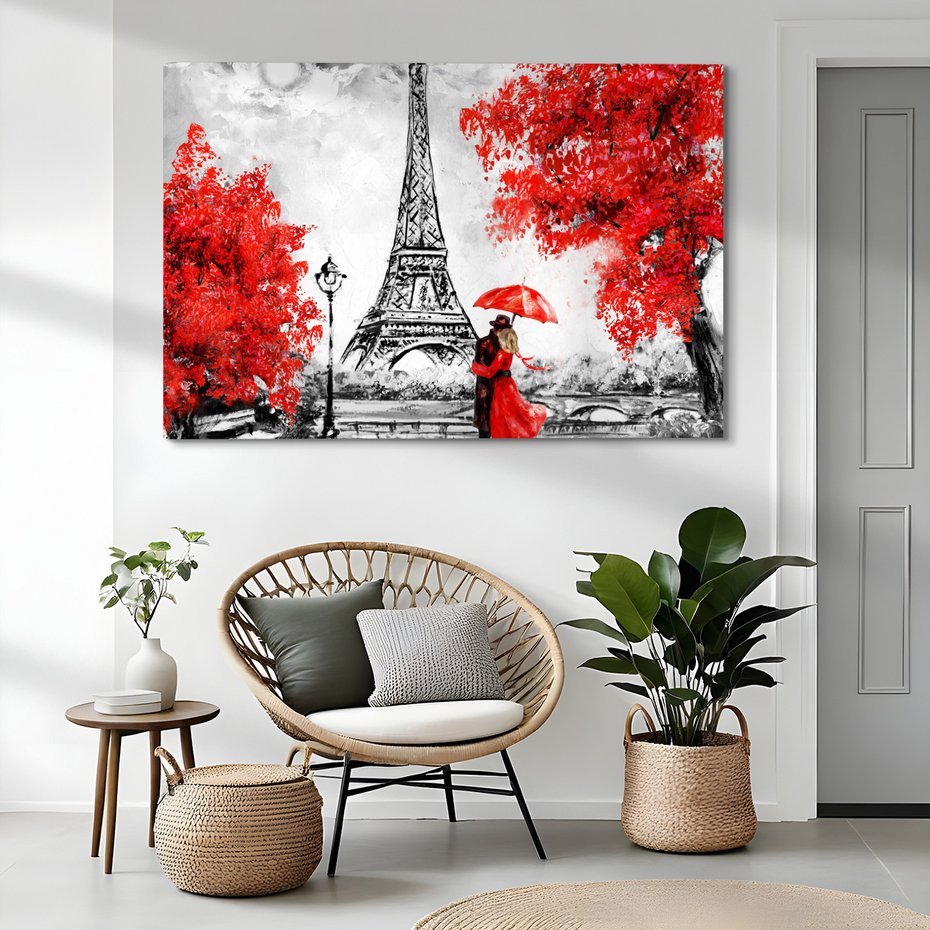 Obraz na płótnie - Paryż, wieża Eiffla, miłość