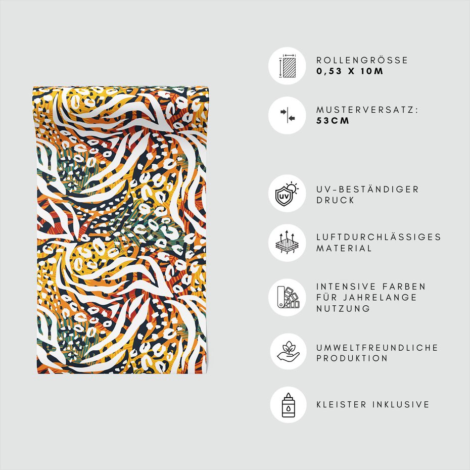 Tapeta - panterka, zebra, abstrakcja