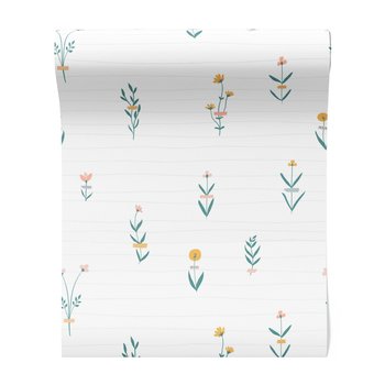 Tapeta - kwiaty, liście, minimalizm