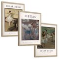 Zestaw obrazy w ramie, plakaty - balet, tancerki, Degas - rama drewno
