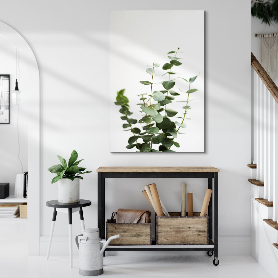 Obraz na płótnie - eukaliptus, liście, roślina