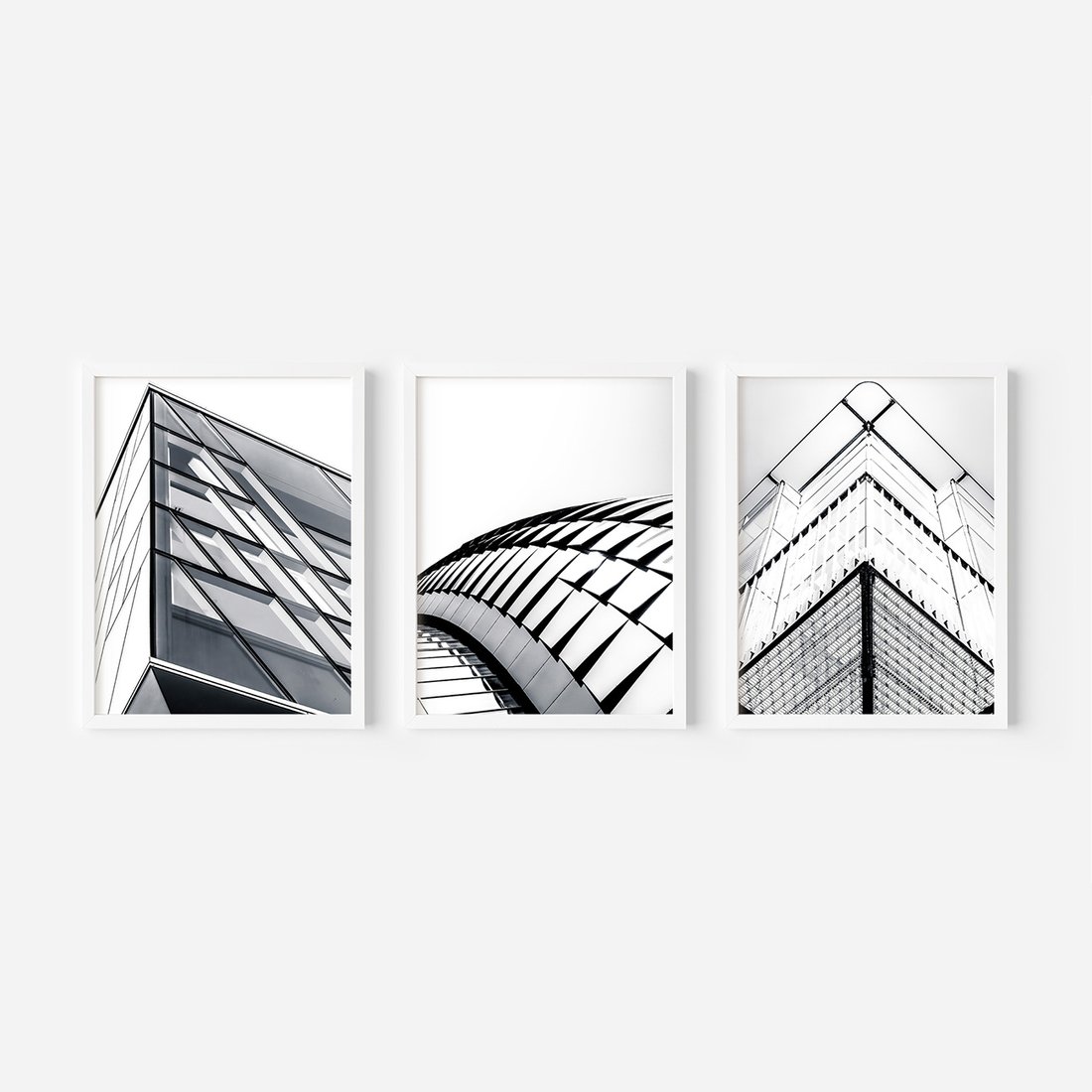 Zestaw obrazy w ramie, plakaty - architektura, budynek, fasada - rama biała