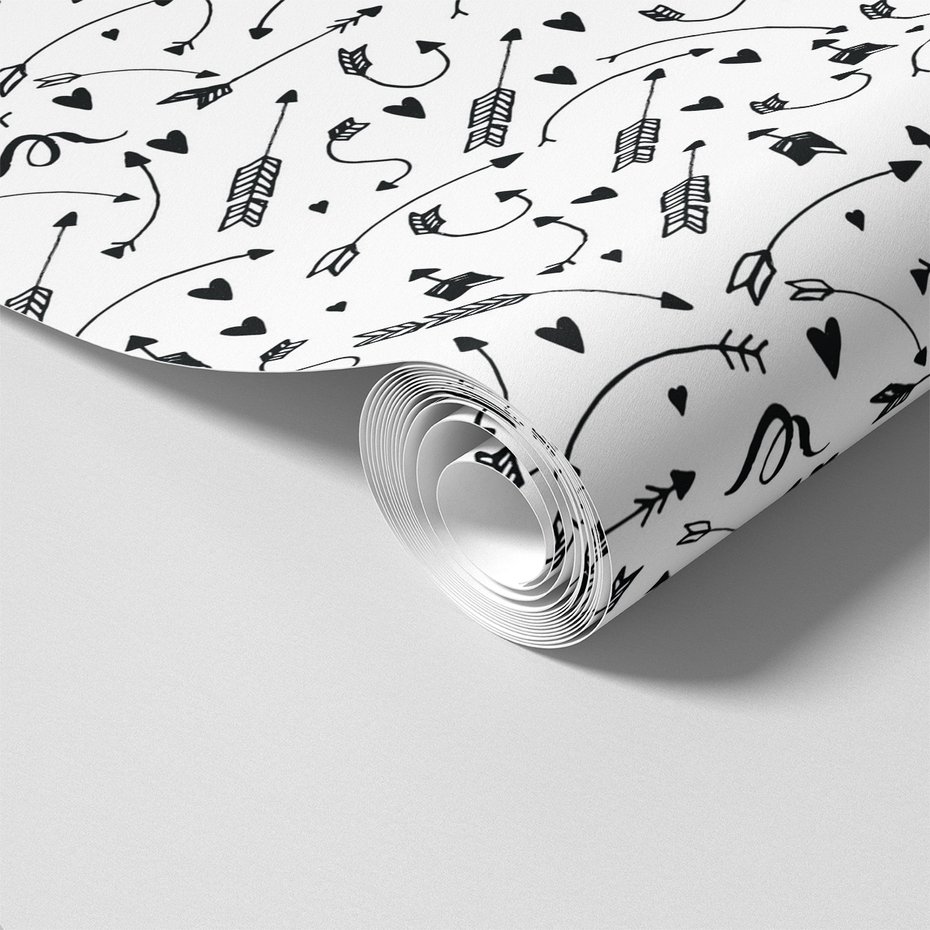 Tapeta - strzały, serca, linie