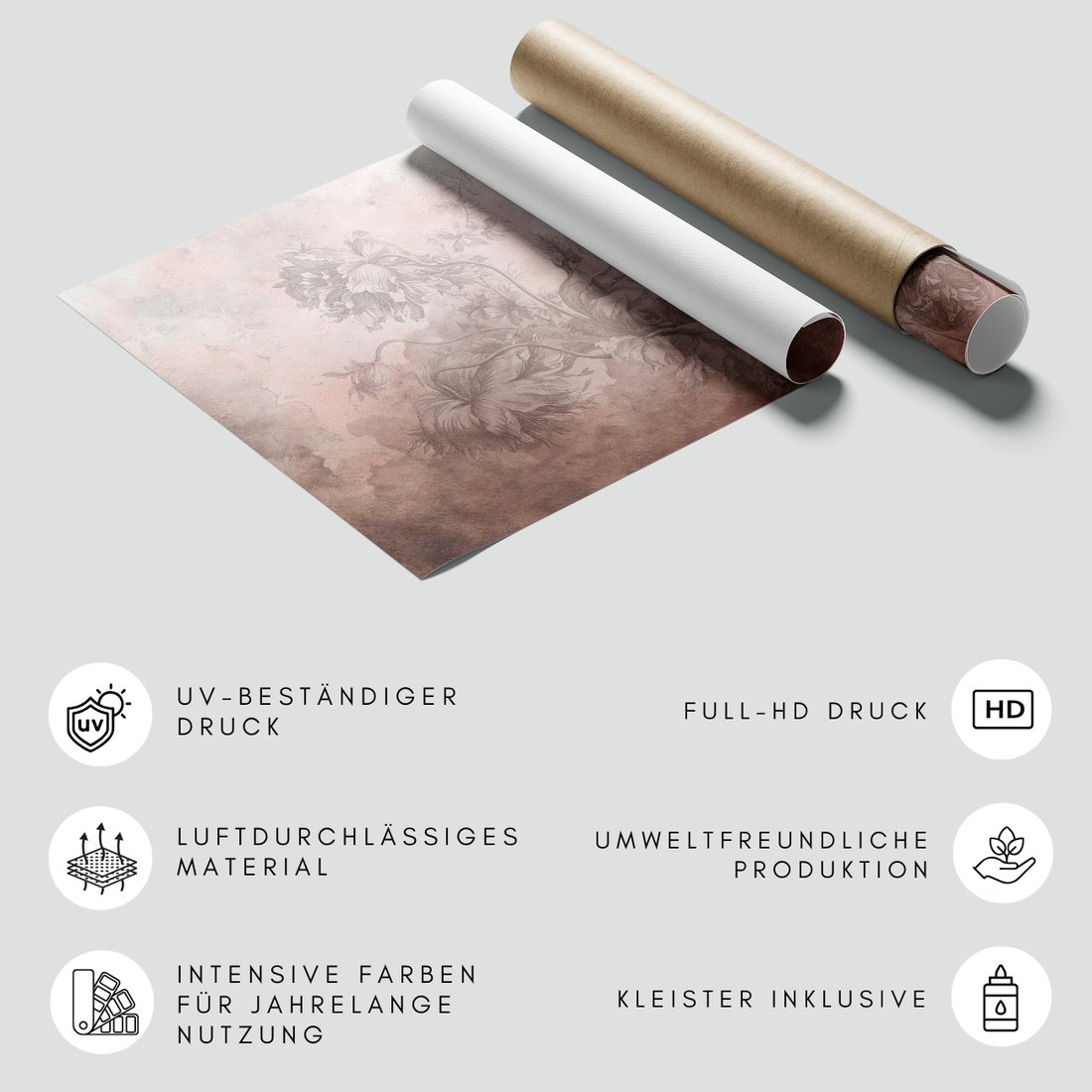 Fototapeta - loft, kwiaty, mgła