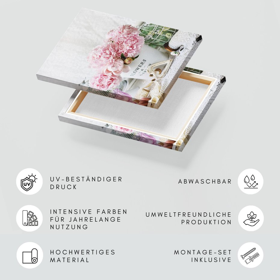 Obraz na płótnie - kwiaty, piwonie, dekoracja