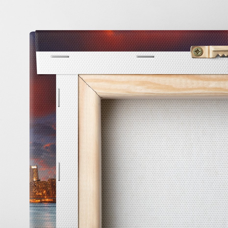 Obraz na płótnie - miasto, most, rzeka