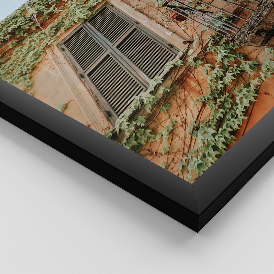 Zestaw obrazy w ramie, plakaty - architektura, budynki, kamień - rama czarna