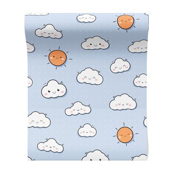 Tapeta - dziecięca, chmury, słońce,