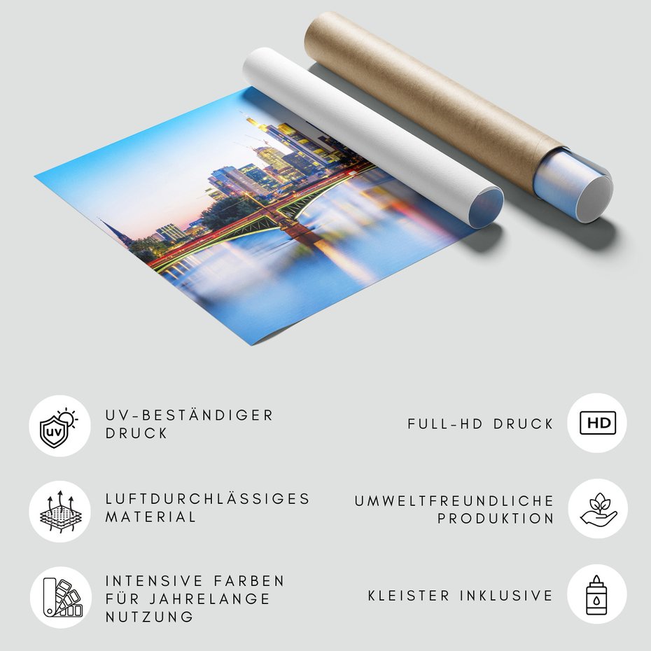 Fototapeta - Frankfurt, most, miasto