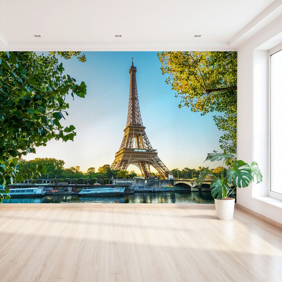 Fototapeta - Paryż, Wieża Eiffla, rzeka