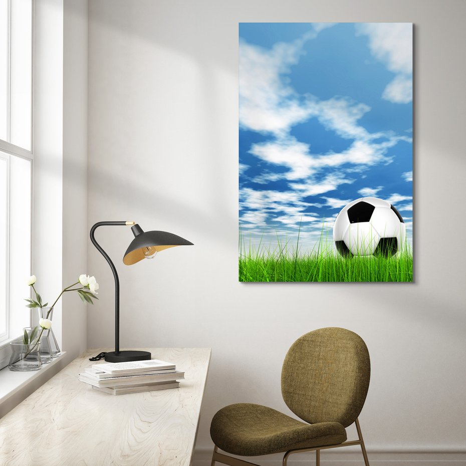 Obraz na płótnie - piłka, nożna, trawa