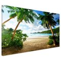 Obraz na płótnie - plaża, palmy, morze